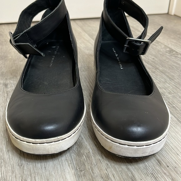 SARAH PACINI Italian Black Leather Flat with Ankle Strap, EUR 40 (US 9-9.5) - Picture 7 of 8